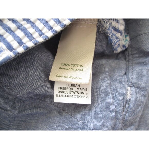 Women's LL Bean Stripe Favorite Fit Patch Cotton Shorts Sz 8 Reg (WP306) - Picture 8 of 11